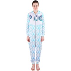 Flower Of Life  Hooded Jumpsuit (ladies) by tony4urban