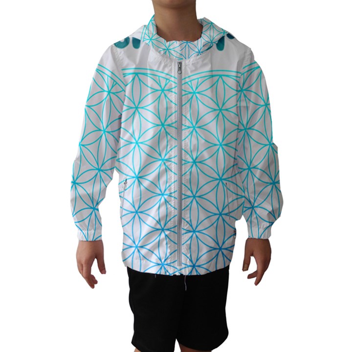 Flower Of Life  Kids  Hooded Windbreaker