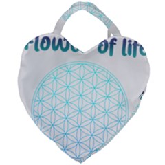 Flower Of Life  Giant Heart Shaped Tote by tony4urban
