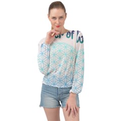 Flower Of Life  Banded Bottom Chiffon Top by tony4urban