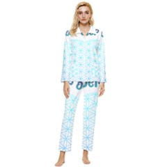 Flower Of Life  Womens  Long Sleeve Velvet Pocket Pajamas Set by tony4urban