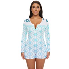 Flower Of Life  Long Sleeve Boyleg Swimsuit by tony4urban