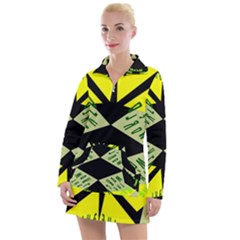 Abstract Pattern Geometric Backgrounds   Women s Long Sleeve Casual Dress by Eskimos