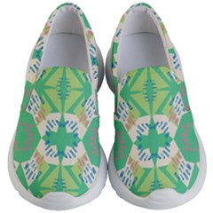 Abstract Pattern Geometric Backgrounds   Kids Lightweight Slip Ons by Eskimos