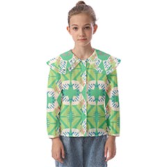 Abstract Pattern Geometric Backgrounds   Kids  Peter Pan Collar Blouse by Eskimos