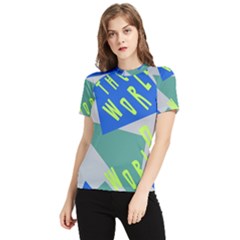 Abstract Pattern Geometric Backgrounds   Women s Short Sleeve Rash Guard by Eskimos