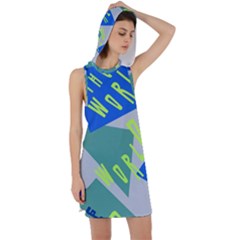 Abstract Pattern Geometric Backgrounds   Racer Back Hoodie Dress by Eskimos