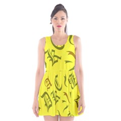 Abstract Pattern Geometric Backgrounds   Scoop Neck Skater Dress by Eskimos