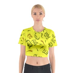 Abstract Pattern Geometric Backgrounds   Cotton Crop Top