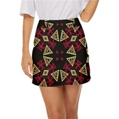 Abstract Pattern Geometric Backgrounds   Mini Front Wrap Skirt by Eskimos