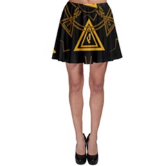 Abstract Pattern Geometric Backgrounds   Skater Skirt by Eskimos