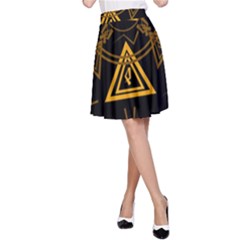 Abstract Pattern Geometric Backgrounds   A-line Skirt by Eskimos