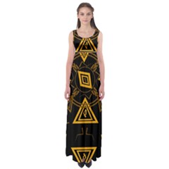 Abstract Pattern Geometric Backgrounds   Empire Waist Maxi Dress by Eskimos