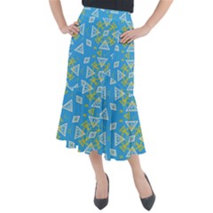 Abstract Pattern Geometric Backgrounds   Midi Mermaid Skirt by Eskimos