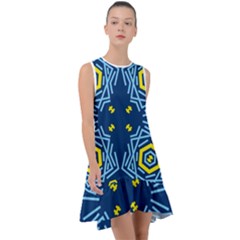 Abstract Pattern Geometric Backgrounds   Frill Swing Dress by Eskimos