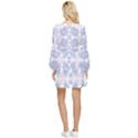 Abstract pattern geometric backgrounds   Tiered Long Sleeve Mini Dress View2