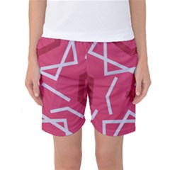 Abstract Pattern Geometric Backgrounds   Women s Basketball Shorts by Eskimos