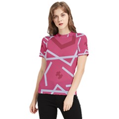 Abstract Pattern Geometric Backgrounds   Women s Short Sleeve Rash Guard by Eskimos