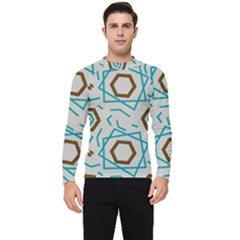 Abstract Pattern Geometric Backgrounds   Men s Long Sleeve Rash Guard by Eskimos