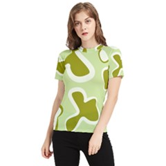 Abstract pattern geometric backgrounds   Women s Short Sleeve Rash Guard