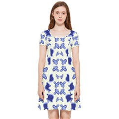 Abstract Pattern Geometric Backgrounds   Inside Out Cap Sleeve Dress by Eskimos