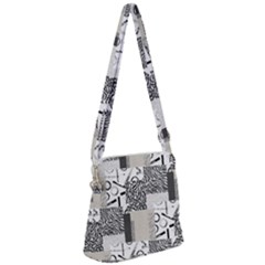 Abstract Pattern Zipper Messenger Bag by Sparkle