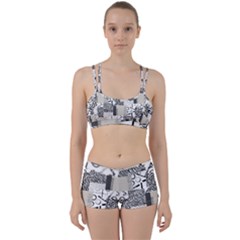 Abstract Pattern Perfect Fit Gym Set by Sparkle