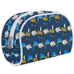 Dolphins Bees Pattern Make Up Case (large)