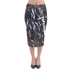 Abstract Light Games 2 Velvet Midi Pencil Skirt by DimitriosArt