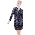 Abstract light games 3 Button Long Sleeve Dress View1