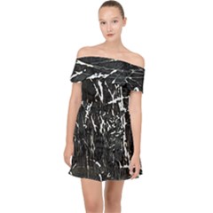 Abstract Light Games 3 Off Shoulder Chiffon Dress by DimitriosArt