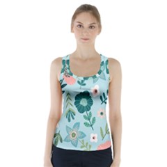 Flower Racer Back Sports Top by zappwaits