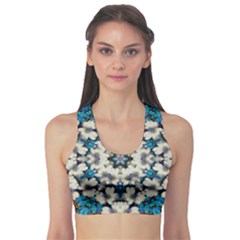 Paradise Flowers And Candle Light Sports Bra by pepitasart