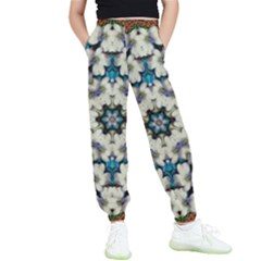 Paradise Flowers And Candle Light Kids  Elastic Waist Pants by pepitasart