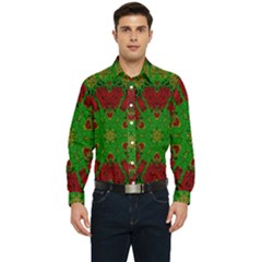 Peacock Lace So Tropical Men s Long Sleeve  Shirt by pepitasart