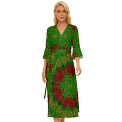 Peacock Lace So Tropical Midsummer Wrap Dress