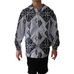 Abstract Pattern Geometric Backgrounds   Kids  Hooded Windbreaker