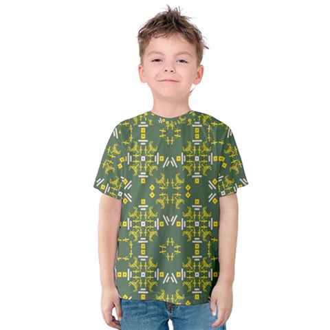 Abstract Pattern Geometric Backgrounds   Kids  Cotton Tee by Eskimos