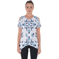 Abstract Pattern Geometric Backgrounds   Cut Out Side Drop Tee by Eskimos