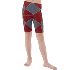 Abstract Pattern Geometric Backgrounds   Kids  Mid Length Swim Shorts by Eskimos