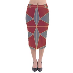 Abstract Pattern Geometric Backgrounds   Velvet Midi Pencil Skirt by Eskimos