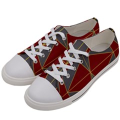 Abstract pattern geometric backgrounds   Women s Low Top Canvas Sneakers