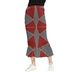 Abstract Pattern Geometric Backgrounds   Maxi Fishtail Chiffon Skirt by Eskimos