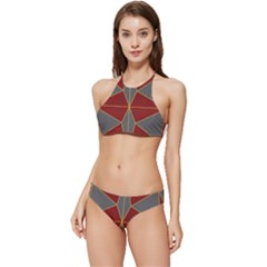 Abstract Pattern Geometric Backgrounds   Banded Triangle Bikini Set by Eskimos