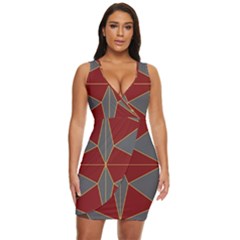 Abstract pattern geometric backgrounds   Draped Bodycon Dress