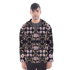 Folk Flowers Print Floral Pattern Ethnic Art Men s Hooded Windbreaker by Eskimos