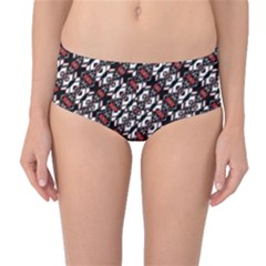 Linear Geometric Modern Pattern Mid-waist Bikini Bottoms by dflcprintsclothing