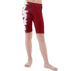 Canada 6 background Kids  Mid Length Swim Shorts