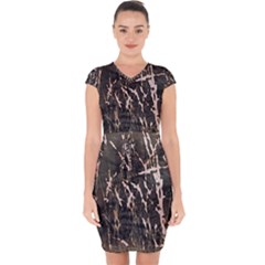 Abstract Light Games 4 Capsleeve Drawstring Dress 