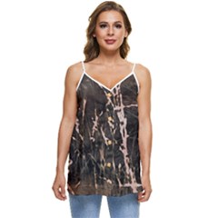 Abstract Light Games 4 Casual Spaghetti Strap Chiffon Top by DimitriosArt